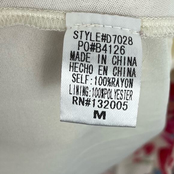 Entro Floral Mini Sundress V-Neck Sleeveless Spring Summer Medium - Picture 9 of 9